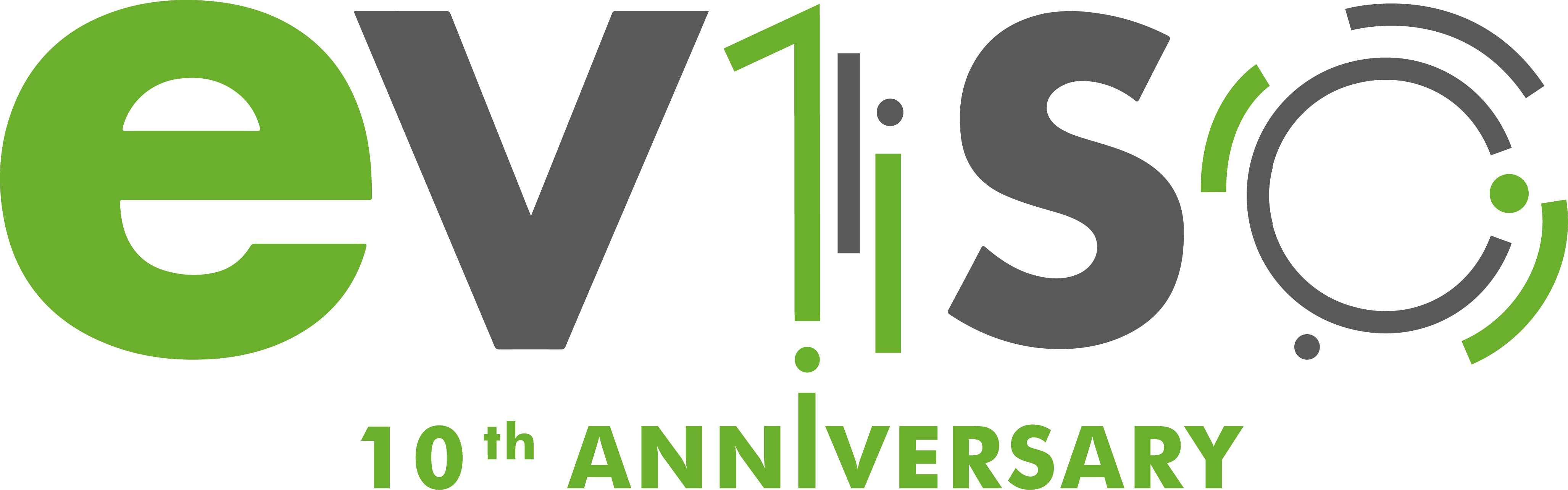 Logo eVISO celebrativo dei 10 anni di attività